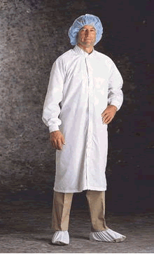White Coated Polyproylene Labcoat